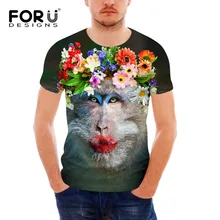 FORUDESIGNS/ Мужская быстросохнущая Спортивная одежда для бега Красная футболка с обезьяной для губ мужская верхняя спортивная одежда для фитнеса или бодибилдинга Топы