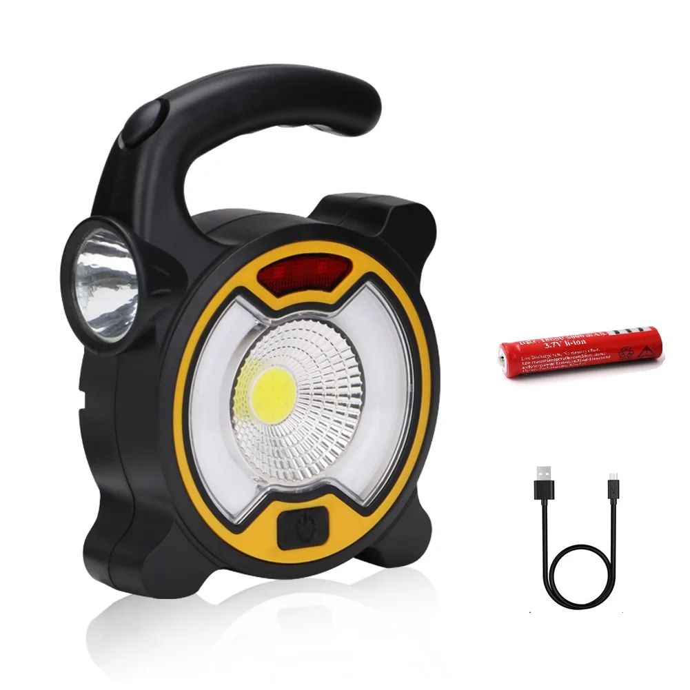 

Powerful LED Work Inspection Light 4-modes USB Charging 18650 Floodlight Lantern Emergency Spotlight Hiking Camping Tent Lamp