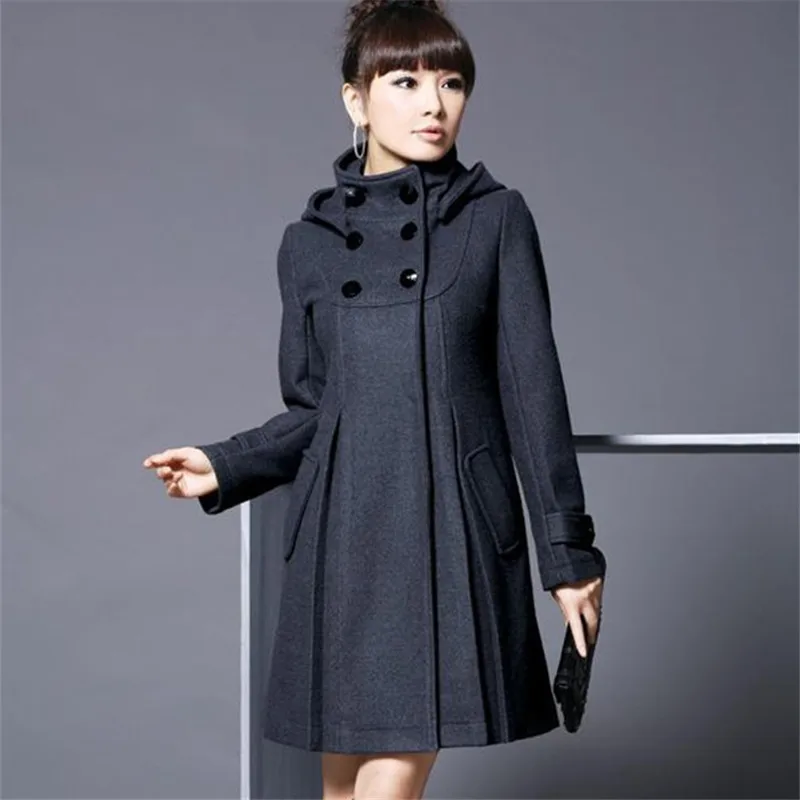 Hiver Manteaux La Coréenne Femmes À Style Taille Manteau 2018 Long Plus Mode Vêtements Dames De Capuchon Laine Femme Sqx56CdvSw