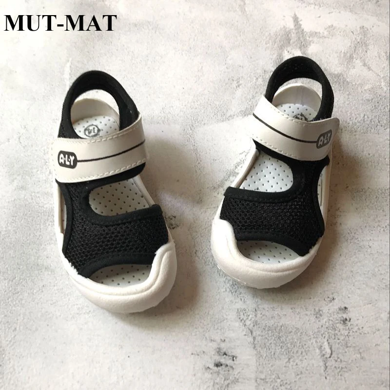 

2019 summer mesh breathable soft bottom baby child beach sandals boys and girls 1-7 years old