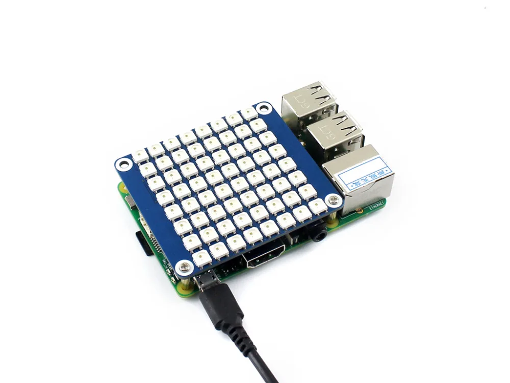 RGB LED HAT (B) цветной модуль дисплея 8*8 LEDs Матрица для всех версий Raspberry Pi управляется