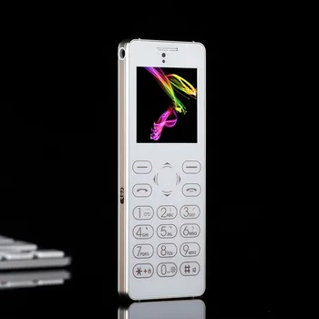 Ulcool V99スーパーミニ携帯電話超薄型カードメタルボディのbluetooth 2.0アンチロストMP3デュアルsimカードバックアップ学生携帯電話