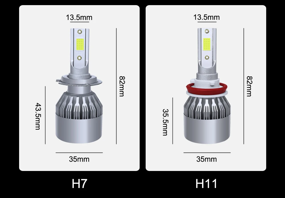 CROSSFOX Авто 6000K 12000K светодиодный H4 H1 H3 H8 H9 H11 9005 HB3 9006 HB4 9004 9007 H13 880 H7 светодиодный головной светильник лампы Автомобильный светильник Светодиодные лампы 12V