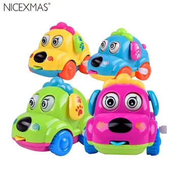 

4pcs Wind Up Car Funny Clockwork Cartoon Toy Animal Car Birthday Gift for Toddler