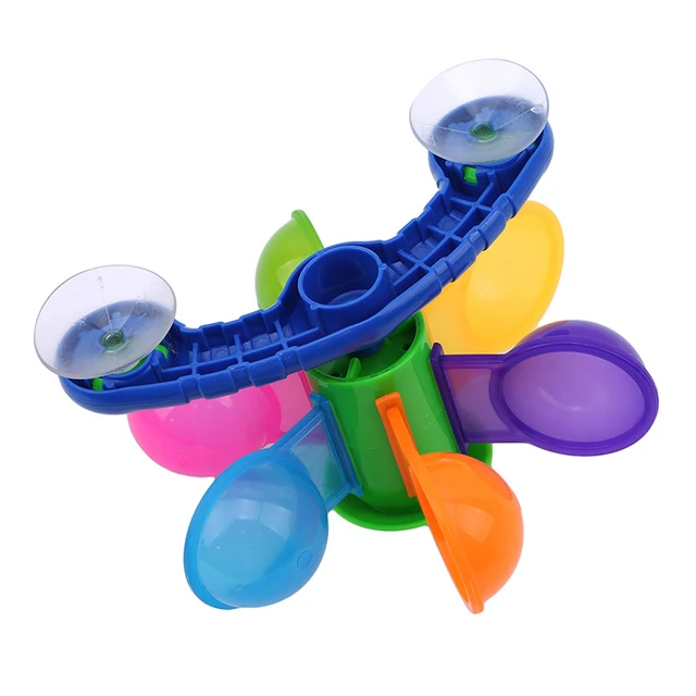 Baby Bath Toys Play In Scoop Water Mini Windmill Waterwheel Toddler Bathroom Bathtub Bathing Toy Kids Summer Swimming Pool Games 4