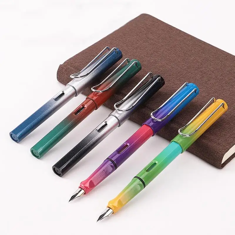 

1pc New Star Series Pen Student Ink Bag Positive Posture Pen Rotation Gradient Fountain Gold Iridium Pen Office School Supplies