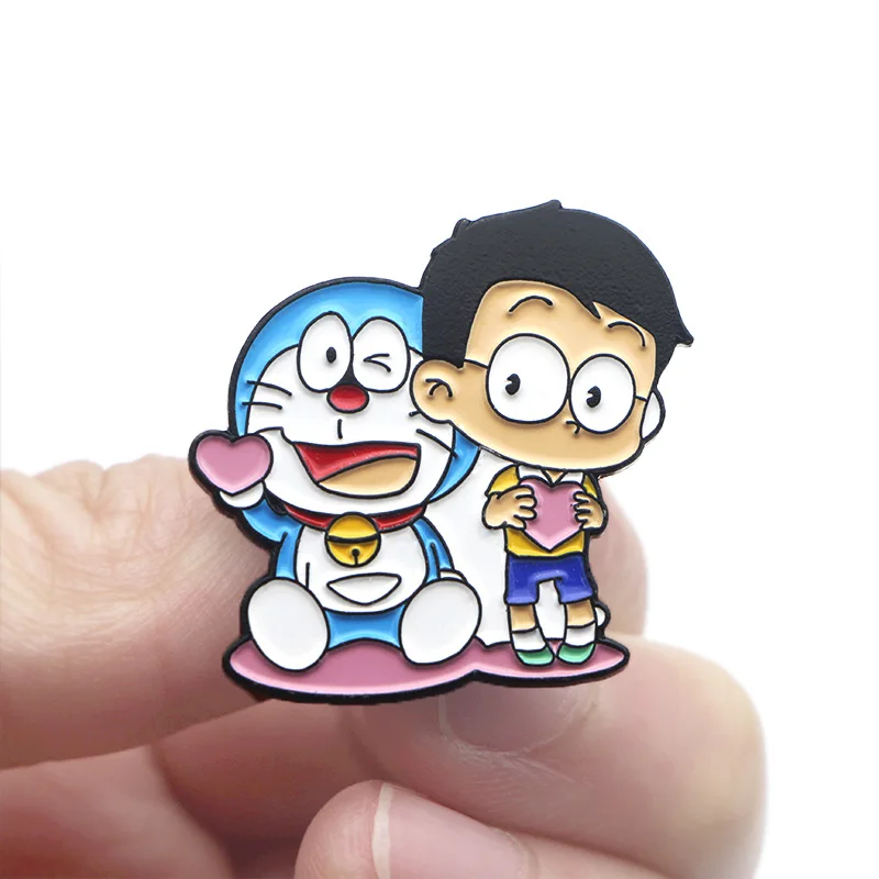 DMLSKY Doraemon милые булавки Забавный нобита ноби Панк Эмаль булавки и броши-значки для лацкана рюкзак сумки значки Ювелирные изделия Подарки M3521