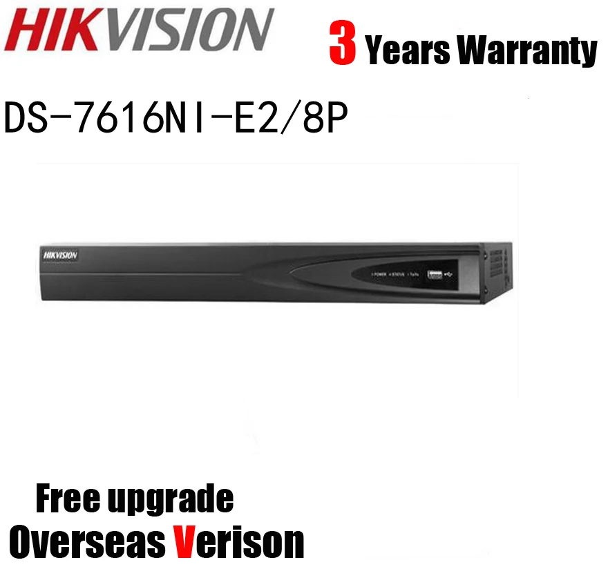 

Hikvision DS-7616NI-E2/8P 6MP 16CH 8 POE NVR with 2 SATA Interfaces 6 Megapixels Resolution Recording Network Video Recorder