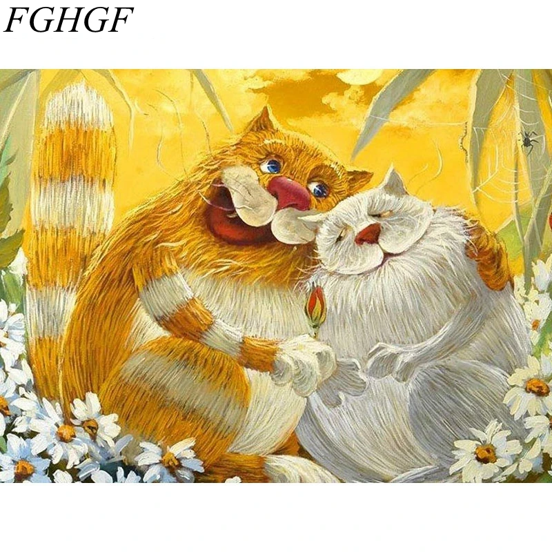 

FGHGF New Frameless Pictures Digital Oil Painting Wedding Decorative Hand Painted On Canvas By Numbers Wall Sticker