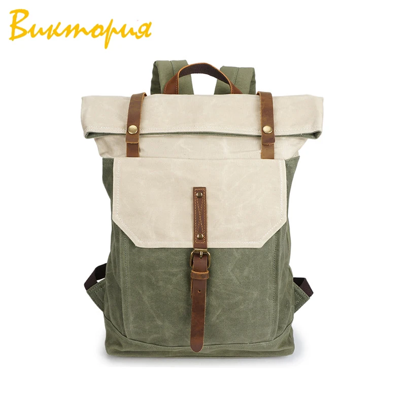 

CHARAS brand Canvas backpack women/men outdoor travel bag Unisex Multi-pocket Multifunction waterproof Student backpack