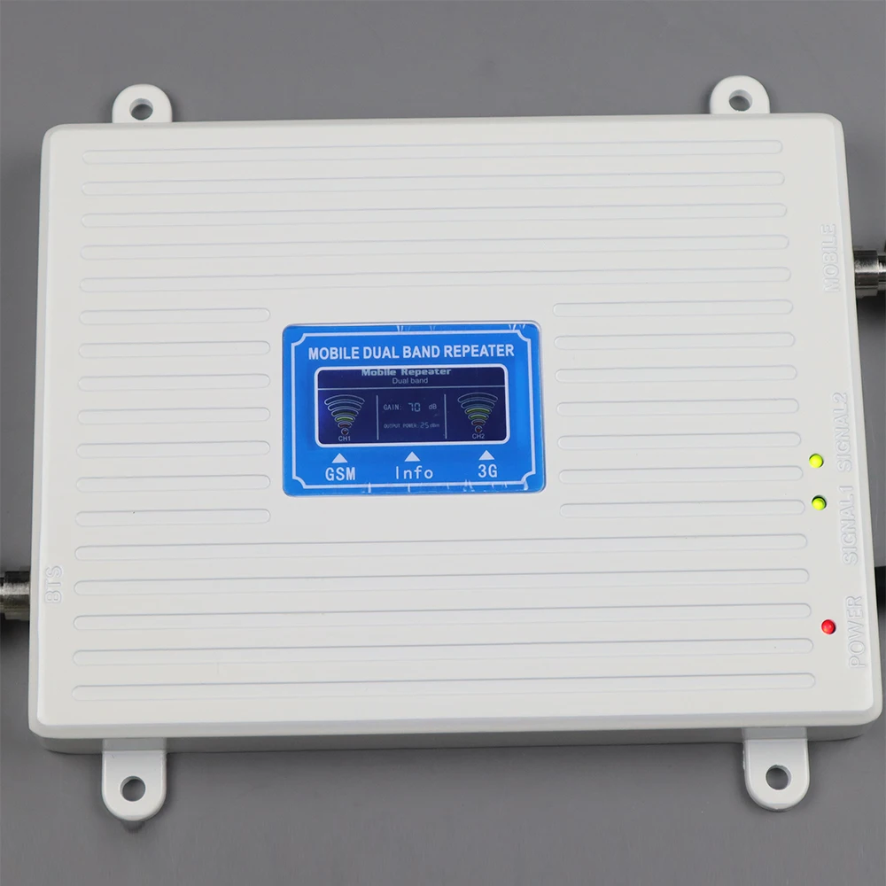Smart Dual Band 900 2100 Repeater UMTS Gsm 2g 3g WCDMA 2100mhz 900mhz Cell Mobile Phone Signal Booster Amplifier with Antenna