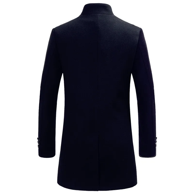 BOLUBAO Men Wool Blends Coats Winter New Trench Coat Slim fit Tops Men's Quality Brand Long Section Wool Blends Coat Male