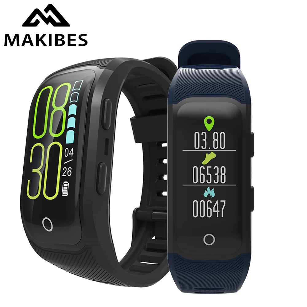 

Makibes G03 Plus Color Screen Men watch Activity Fitness Tracker Wristband IP68 Waterproof GPS Heart Rate Monitor bracelet