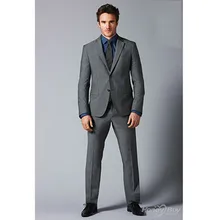 tuxedo for wedding mid gray custom made suits for men business suit for groom dress 2017 tailor suit