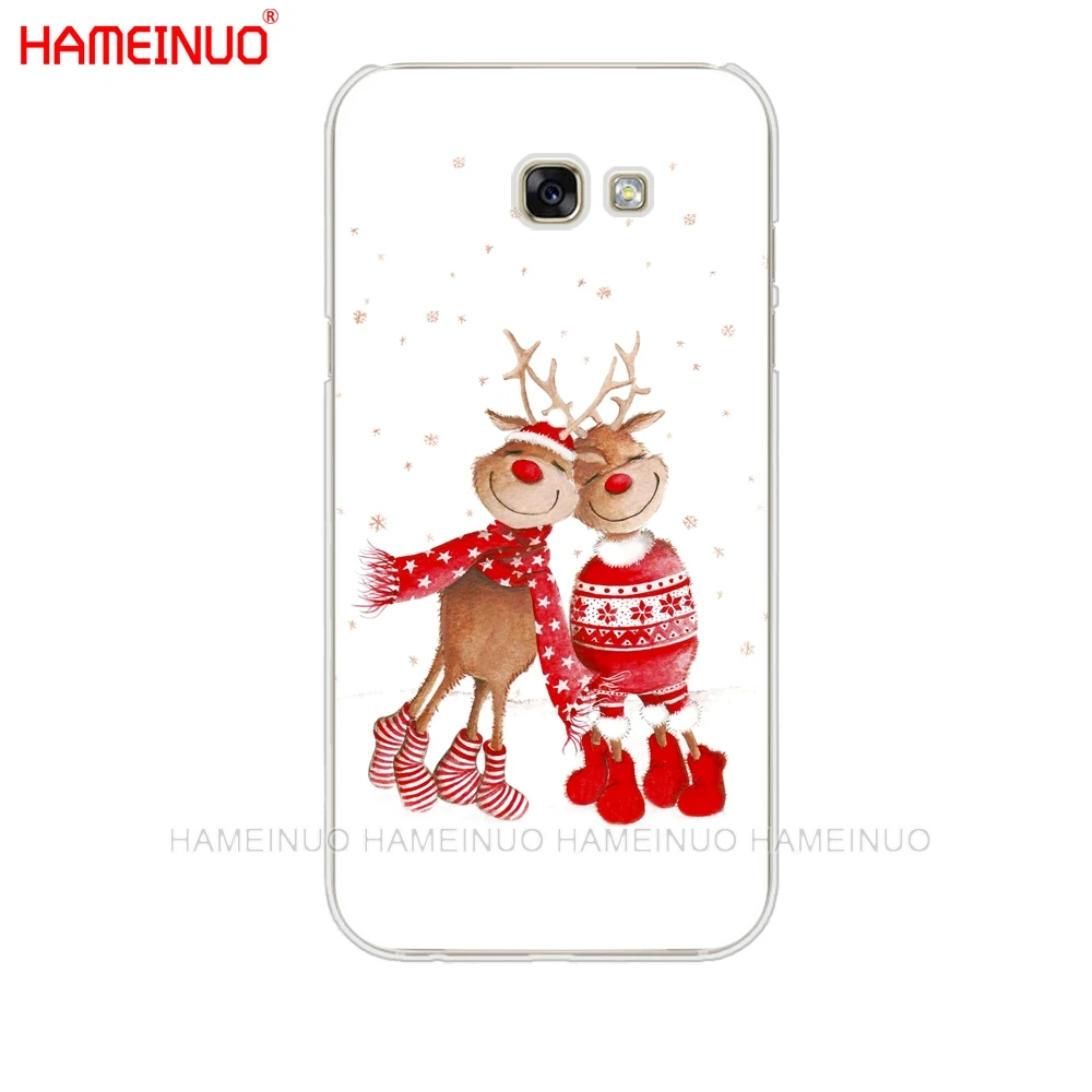 HAMEINUO с милым оленем с мультяшным рождественским оленем и год чехол для телефона чехол для Samsung Galaxy A3 A310 A5 A510 A7 A8 A9