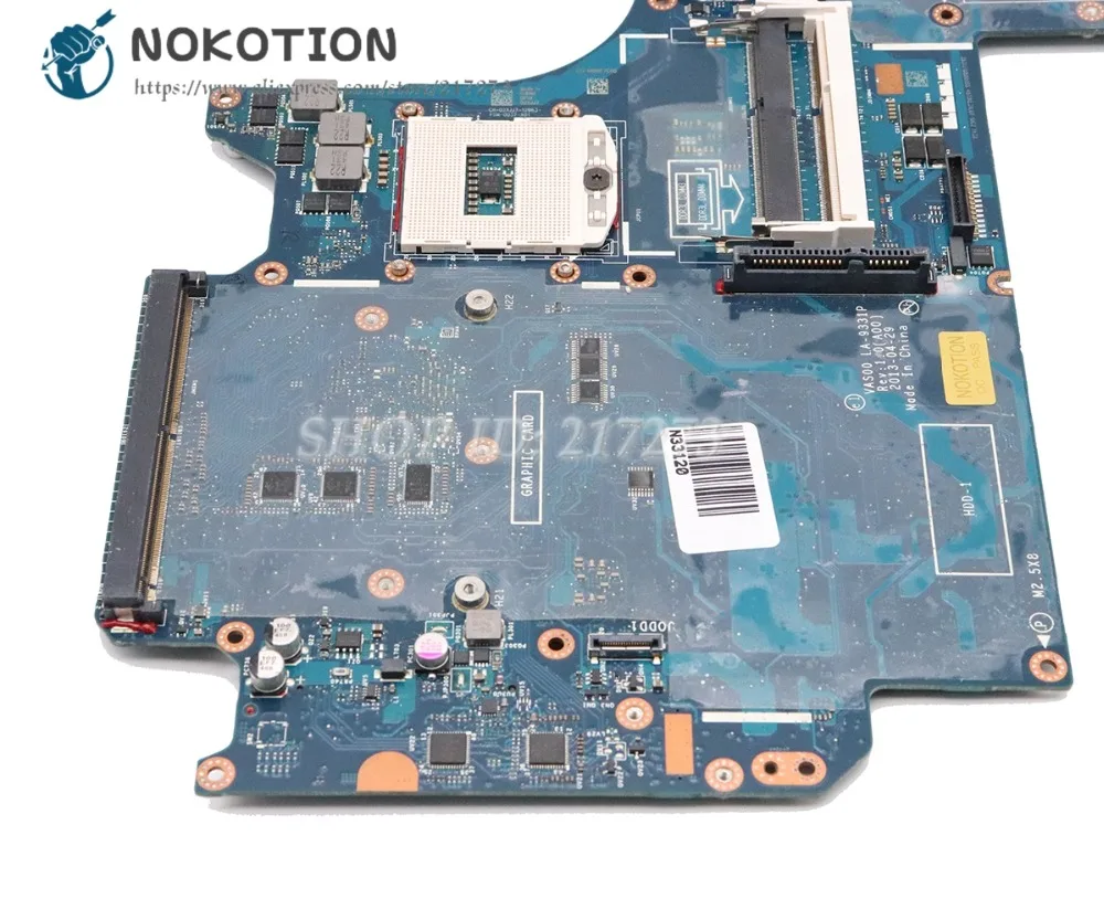 New  NOKOTION Laptop Motherboard For Dell Alienware M17X R5 MAIN BOARD VAS00 LA-9331P 05RW0M CN-05RW0M D