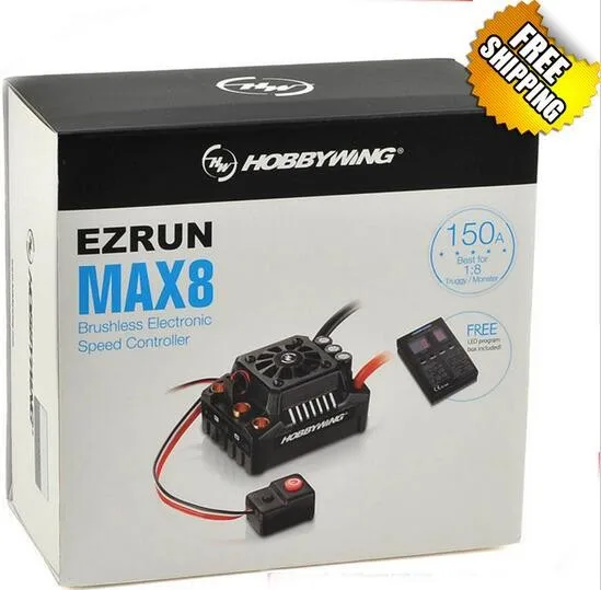 Выпуск Hobbywing EZRUN MAX8 V3 водонепроницаемый 150A Бесщеточный Регулятор скорости для 1/8 1/5 Спорт