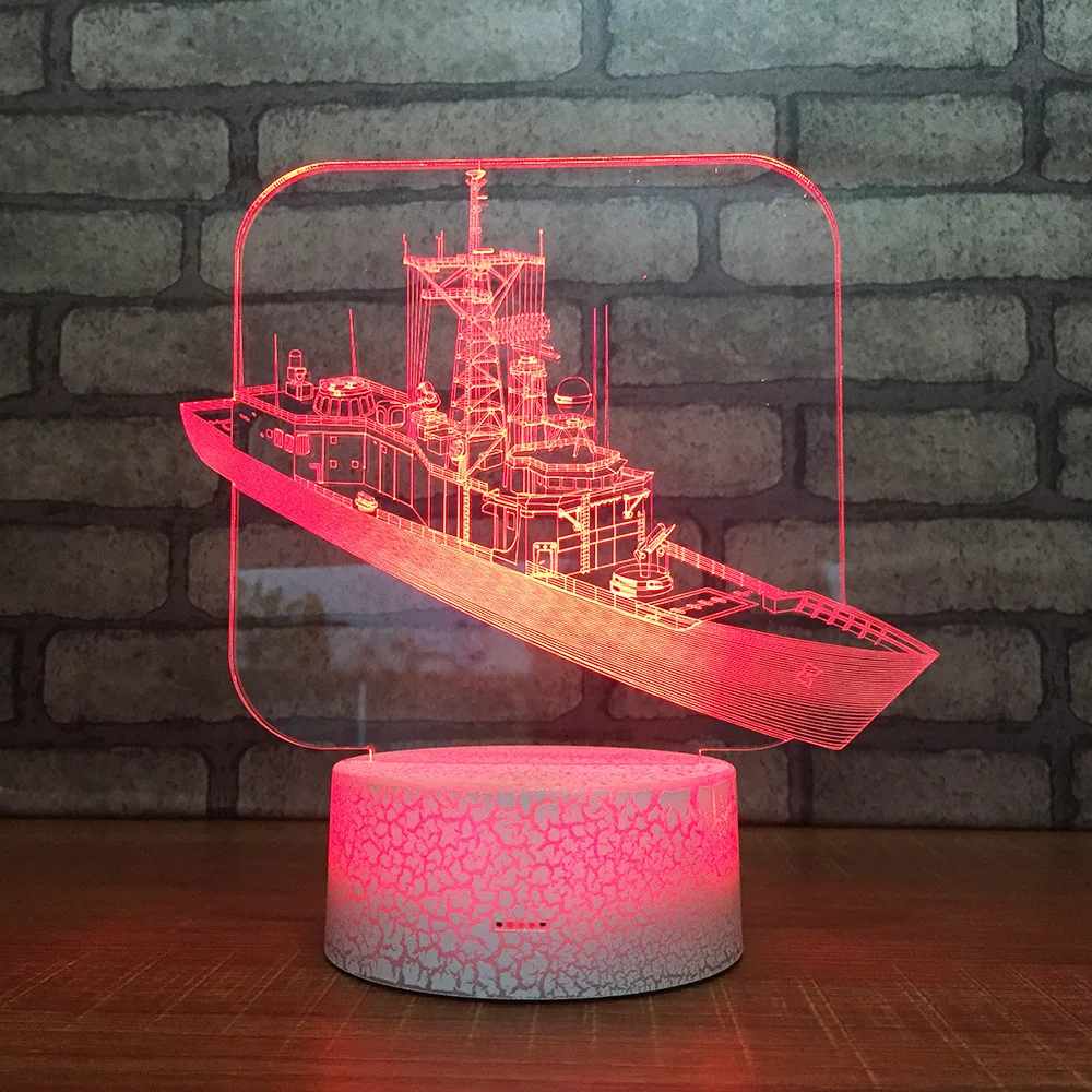 3d красочная креативная лампа в виде лодки прикроватная Настольная с воздушной