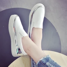 new product Small white shoes female increased flat casual breathable summer thick bottom pedal head Lok Fu shoes
