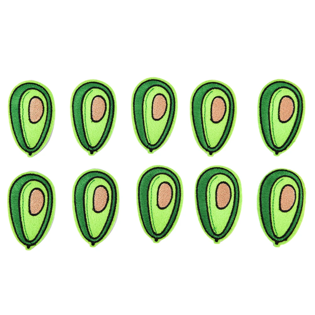 

10 pcs Avocado patches badge for clothing iron embroidered patch applique iron sew on patches sewing accessories for DIY clothes