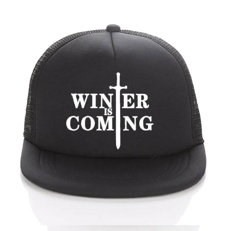 Game Of Thrones Hats Summer Mesh Sun Caps Full Black Men Baseball