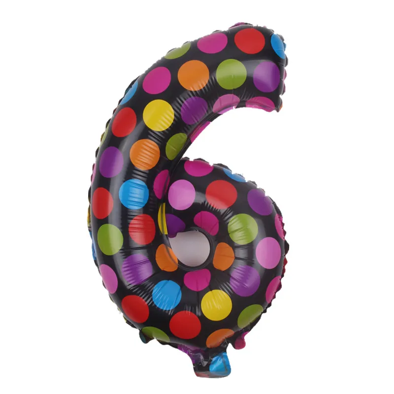 Праздничный фестиваль разноцветные волнистые воздушные шары в форме цифр на день рождения год украшения цифры гелиевые фольгированные шары - Цвет: 6
