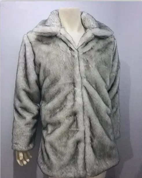 as the picture 1 Новинка S/4Xl мужские камуфляжные теплый искуственный мех куртки плюс размер длинный секционный мужской искусственный мех ветровка с лацканами искусственный мех пальто J2063 - Цвет: as the picture 1