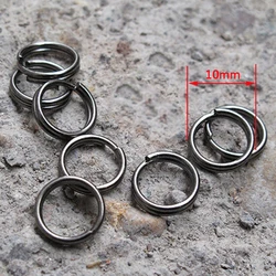 100PCS Split Keyring High Quality 10mm Diameter Key Chain Ring Holder Metal Keyfobs Gadgets Charm DIY Jewelry Wholesale J079