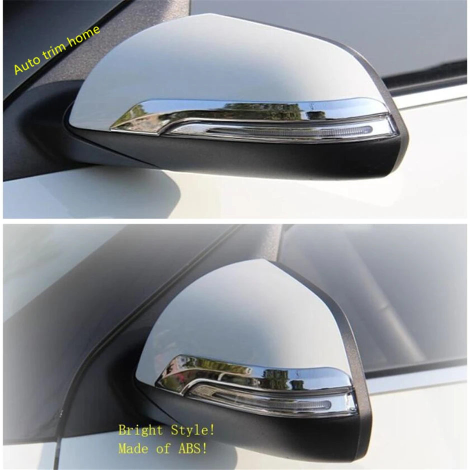 

Lapetus Chrome Car Door Rearview Mirror Strip Lid Cover Trim 2 Piece Fit For Hyundai Creta IX25 2015 - 2019 Exterior Kit