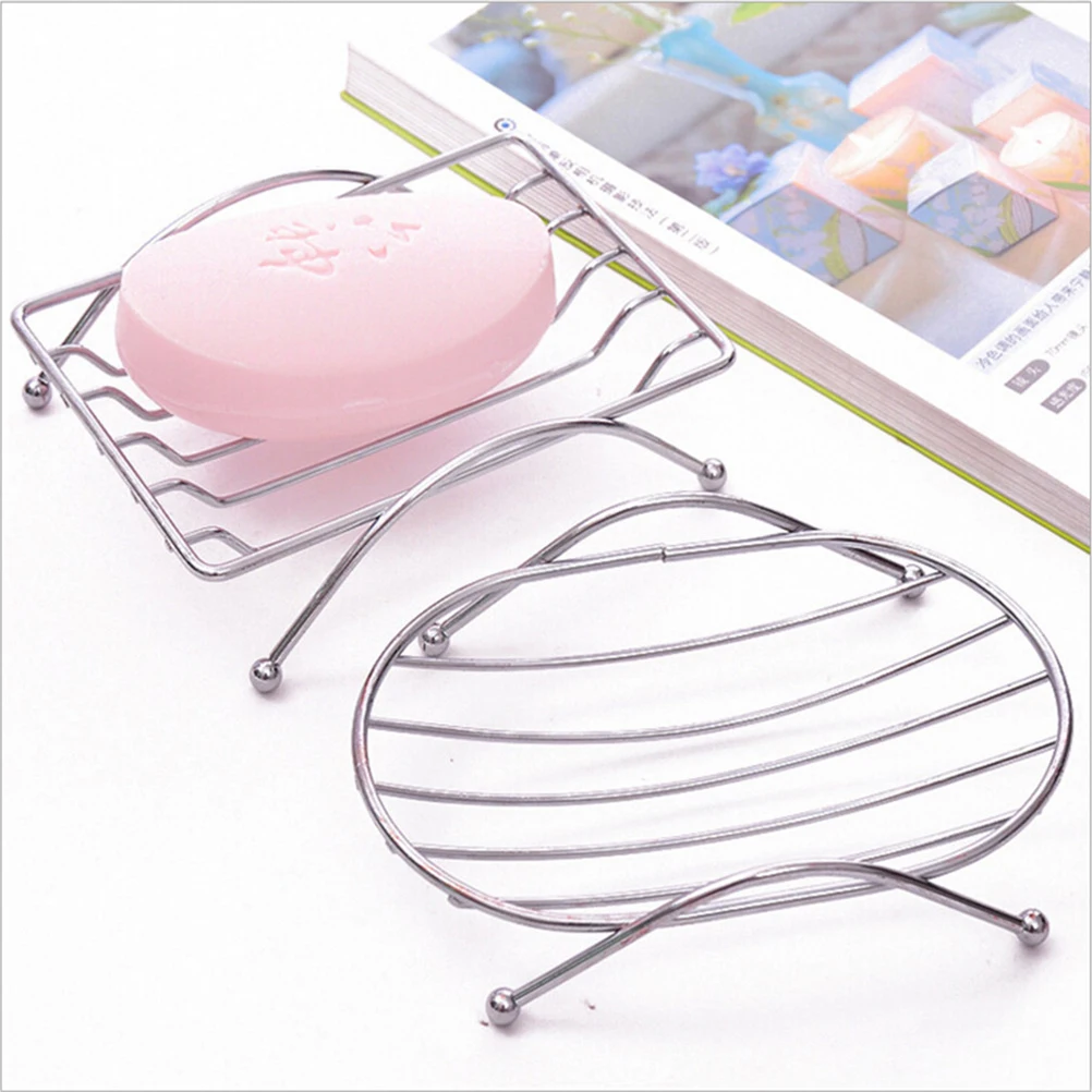 

Brief Stainless Steel Bathroom Soap Dishes Box Holder Storage Box for Bathroom Soap Shower Basket