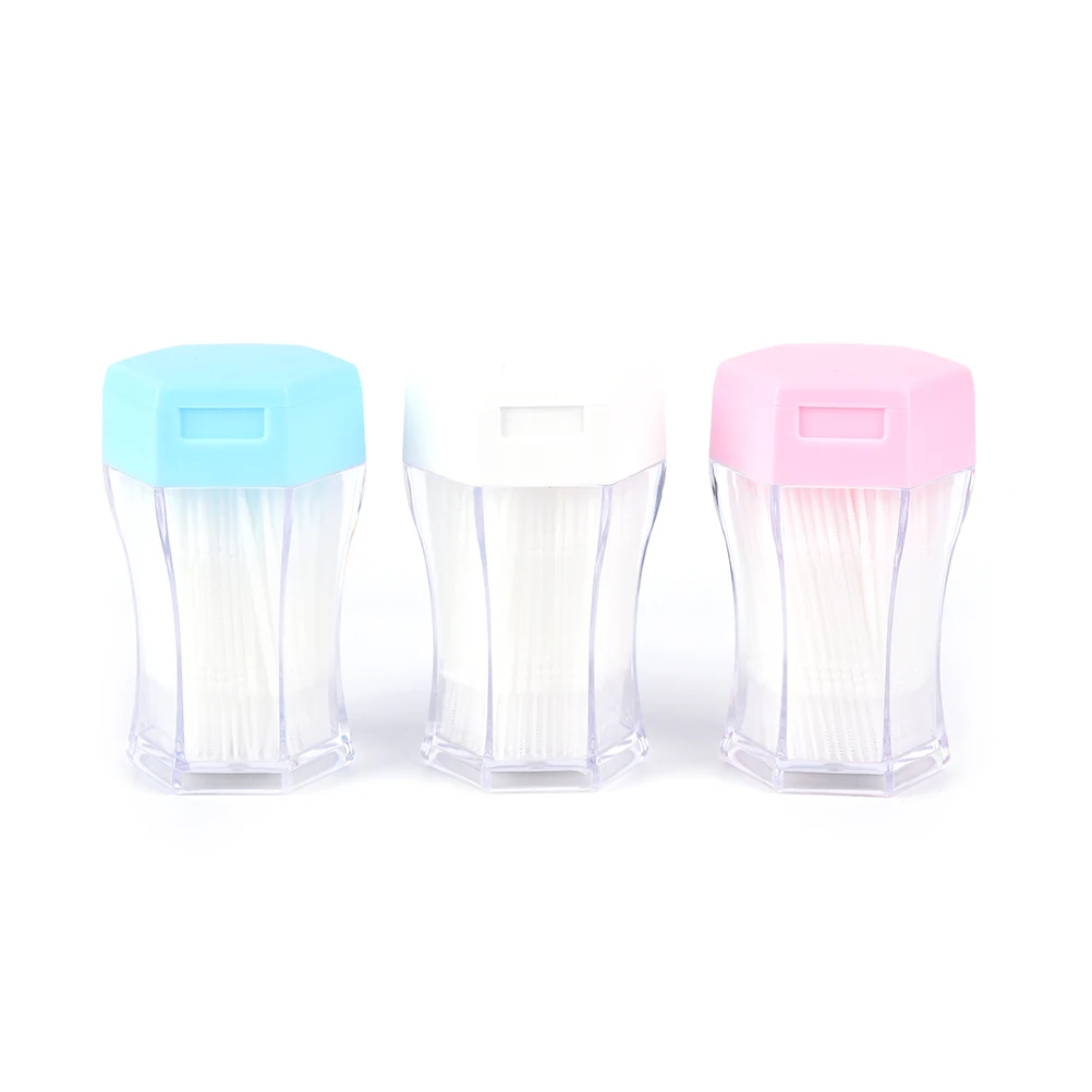 200Pcs Plastic Dental Picks Oral Hygiene 2 Way Interdental Brush Tooth