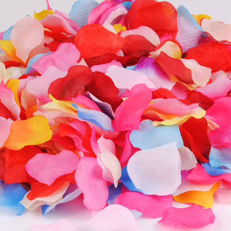 1000pcs Fake Rose Petals Flower Girl Toss Silk Petal Artificial Petals