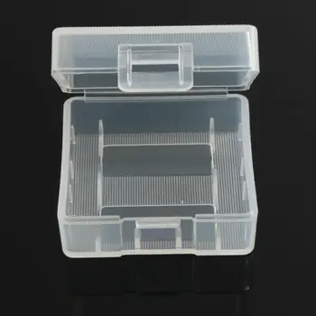

2PCS White Transparent Hard Plastic For 2 x 18350 Battery battery holder box circuit Battery Case Box Holder Management Box