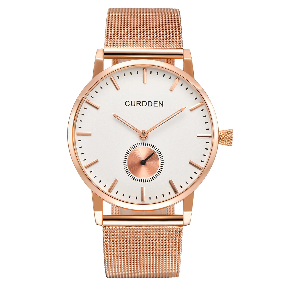 

CURDDEN Women Luxury Full Steel Watches Rose Gold Waterproof Couple Quartz Watch Men Relogio Feminino Original Marca Moda Luxo