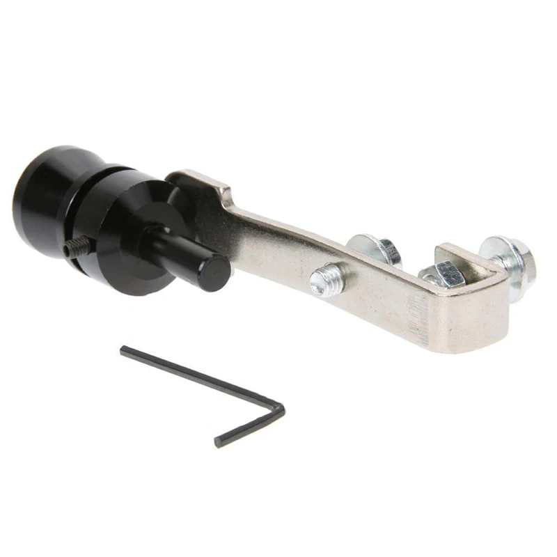Universal Car Turbo BOV Sound Whistle Simulator Pipe Exhaust Muffler Black Hot