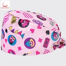 Хлопковая печатная тканевая Кепка для операционной комнаты для мужчин и женщин, кепка для доктора и медсестры, кепка для анестезиолога