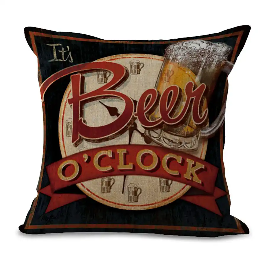 Cushion Cover Retro Beer Hunter Beer Holder Series Pillow Case Home Decor Throw Pillows Chair Almofadas Para Sofa Pillowcase Cushion Cover Aliexpress