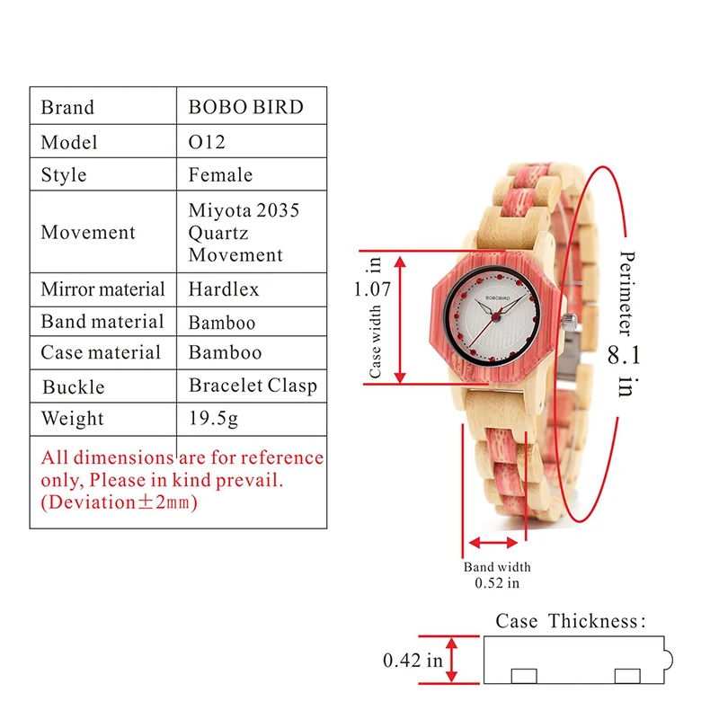BOBO BIRD Новейшие женские кварцевые часы восьмиугольник натуральные часы из бамбука чехол Женский Бренд в деревянной коробке Прямая поставка