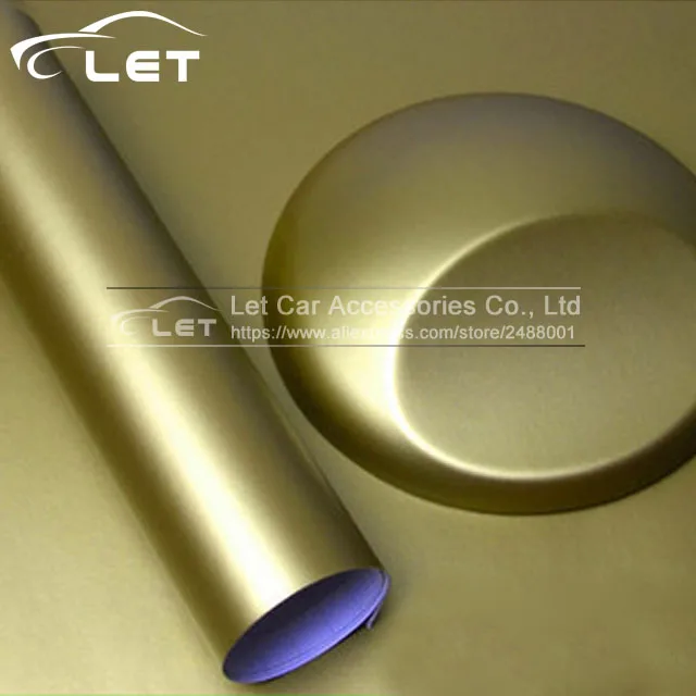 

high quality car styling Matt Matte gold Car Auto Body Sticker Decal Self Adhesive Wrapping Vinyl Wrap Sheet Film
