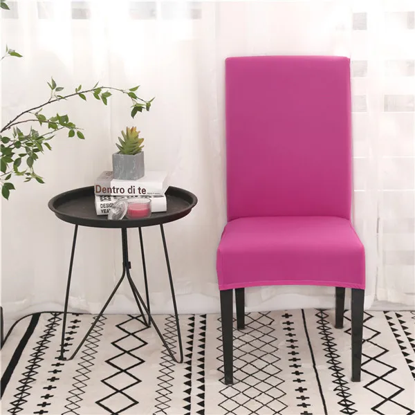 Однотонная накидка на стул из спандекса, для столовой, эластичный чехол для сиденья, защитный чехол для ресторана, Banquet34 - Цвет: Color 13