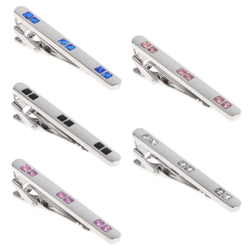 

Men Tie Clip Rhinestone Luxury High End Wedding Jewelry Pins Fashion Brooch Gift