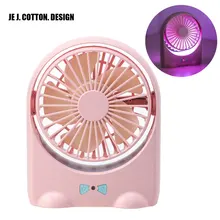 Персональный вентилятор Ручной USB вентилятор с светодиодный Ночная переносная лампа кондиционер воздушный охладитель с перезаряжаемой батареей 1200 мАч
