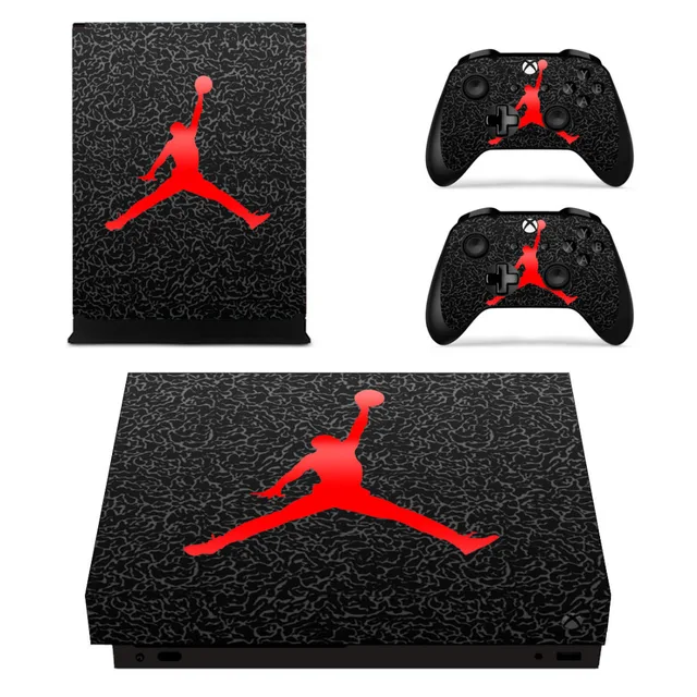 NBA Air Jordan Skin Sticker Decal For Microsoft Xbox One X Console ... NBA Air Jordan Skin Sticker Decal For Microsoft Xbox One X Console and 2 Controllers For