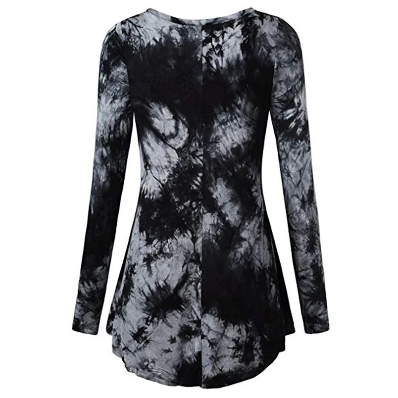 Fashion Women Fall New Scoop Neck Pleated  Long Sleeves Plus Size Blouse Top Tunic Casual Shirt Wholesale And Freeship #L17 (7)