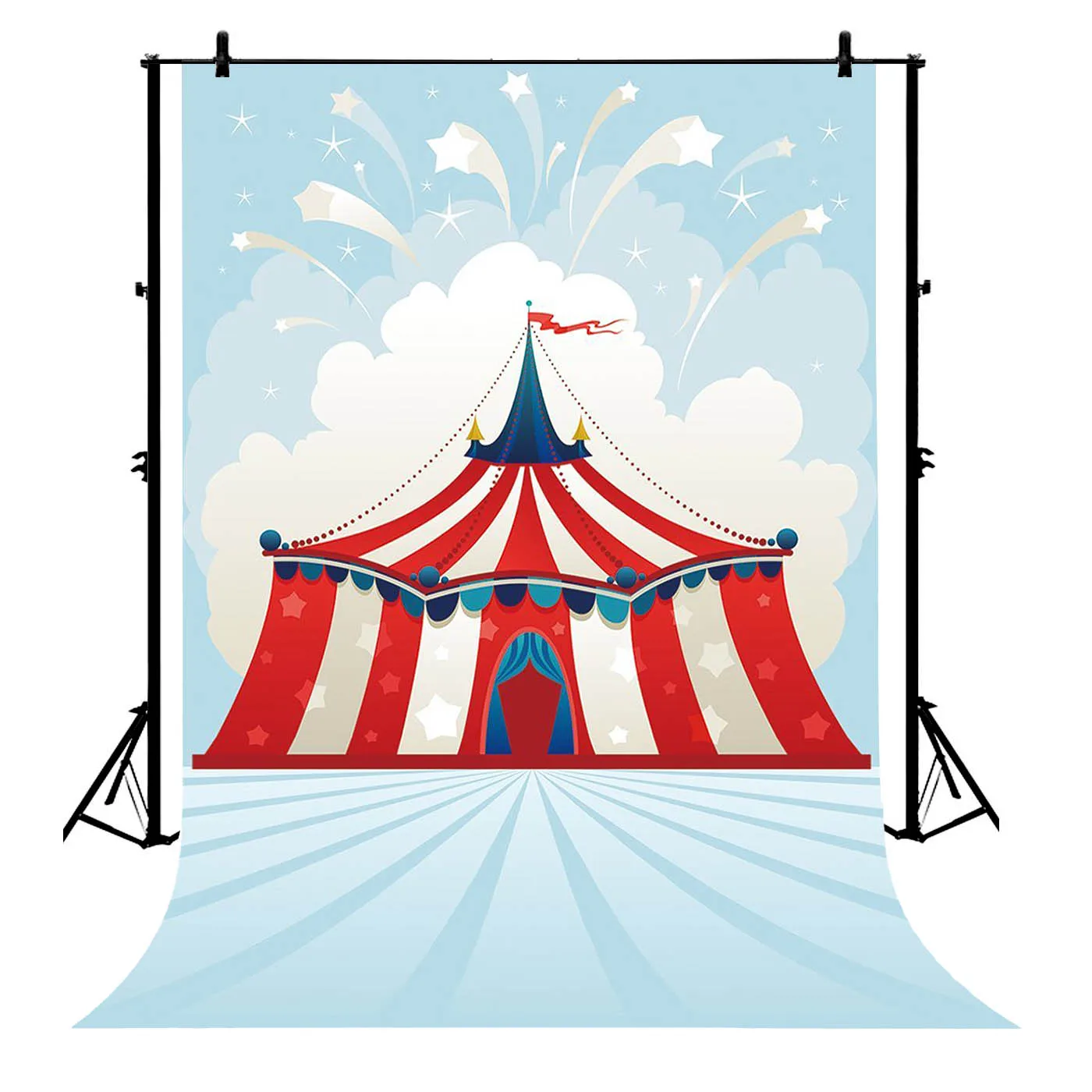 

5x7ft Circus Stratus Playground Carousel Carnival Birthday Polyester Photo Background Portrait Backdrop