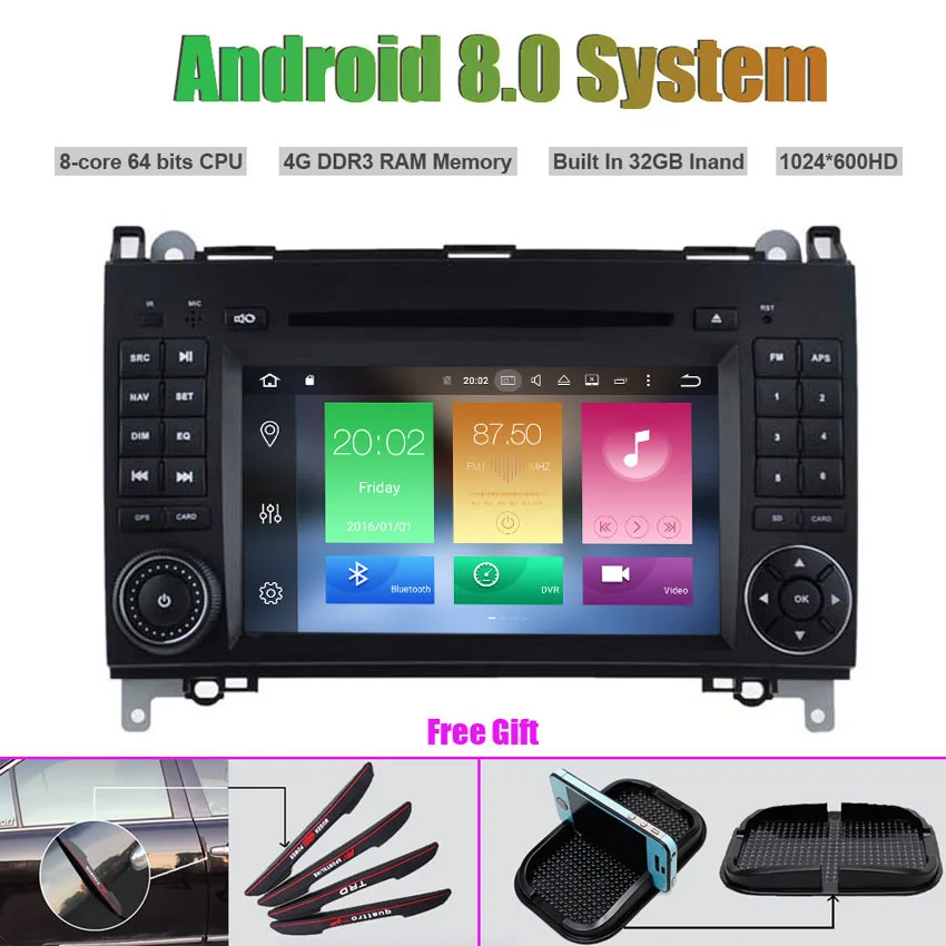 Discount Octa Core Android 8.0 CAR DVD Player for MERCEDES BENZ A CLASS(W169) B CLASS(W245) Viano Vito Sprinter,V-CLASS GPS navigation 0