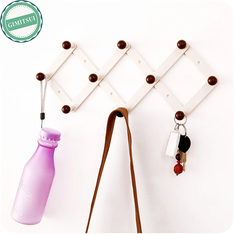 10 Hook Wall Mounted Coat Rack Hanger Purse Scarf Hat Jacket Holder