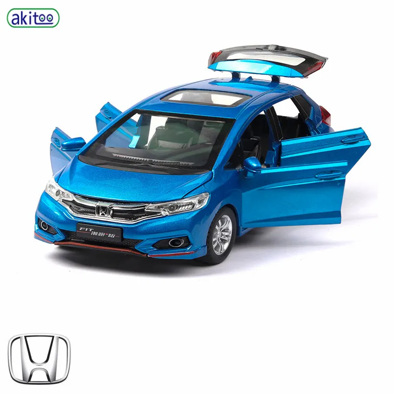 Akitoo Honda Fit Маленькая пушка Игрушечная модель со звуком и светом пульсирующая