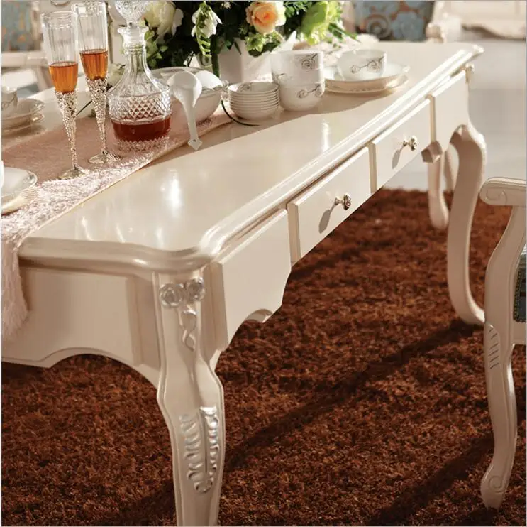 Modern Style Italian Dining Table, 100% Solid Wood Italy Style Luxury Dining Table p10305