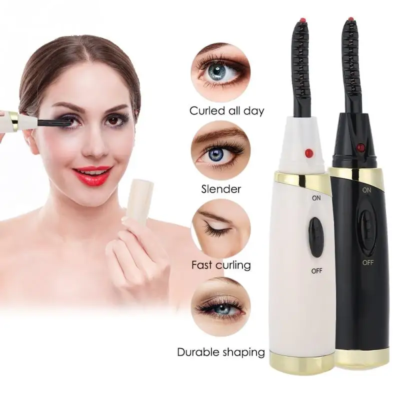 Eyelash Curler Mini Electric Eyelash Mascara Curling Long Lasting